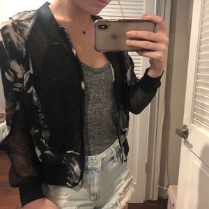 Brandy Melville mesh floral jacket